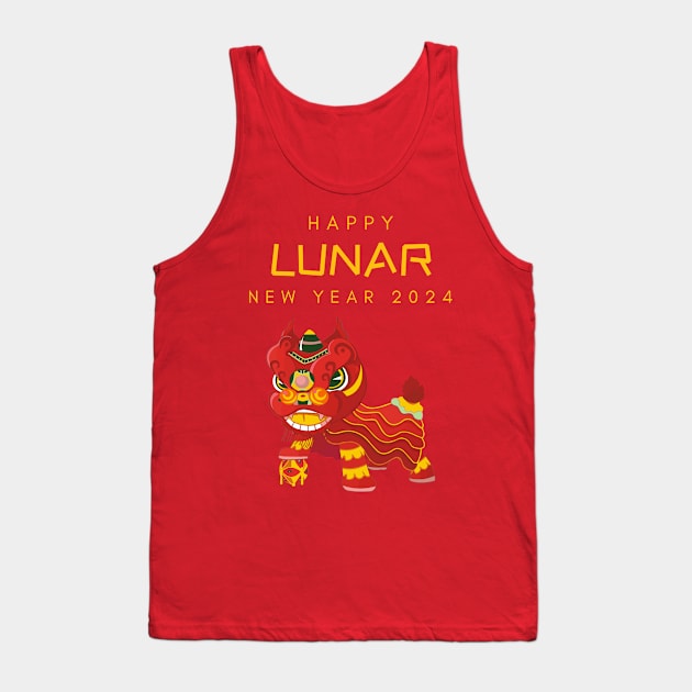 Lunar New Year 2024 The Year Of Dragon 2024 Men Women Kids Tank Top by AimArtStudio